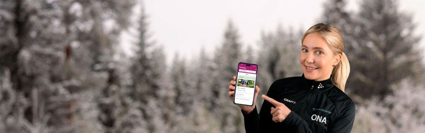 Ona Eklund viser Hjertekampen-app