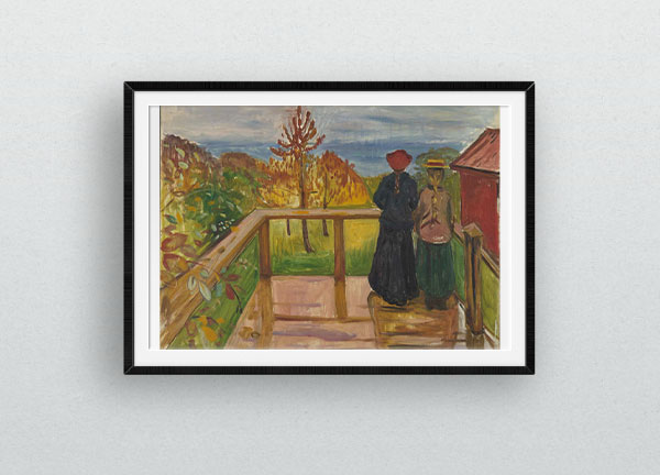 Bilde av maleriet "På verandaen", Edvard Munch, 1902