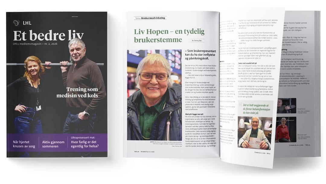 Forside og innholdssider av medlemsmagasinet Et bedre liv, nr 2, 2026