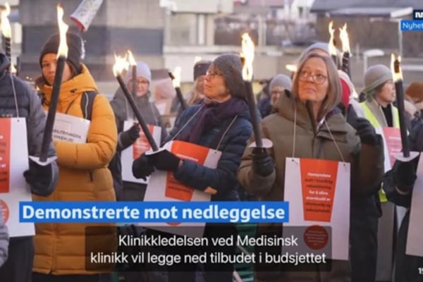 Fra aksjon ved Aker sykehus