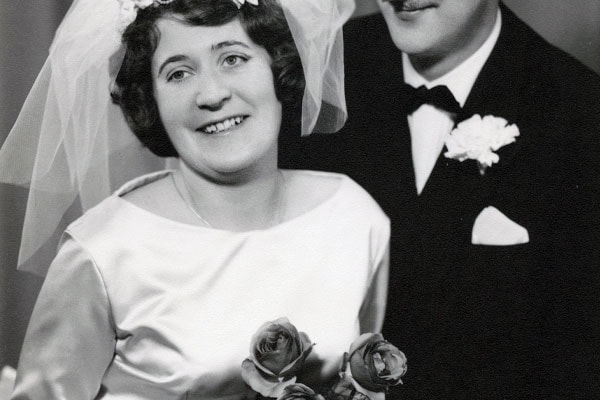 Bryllupsbilde 1962 av Karl og Liv Signe Kroken