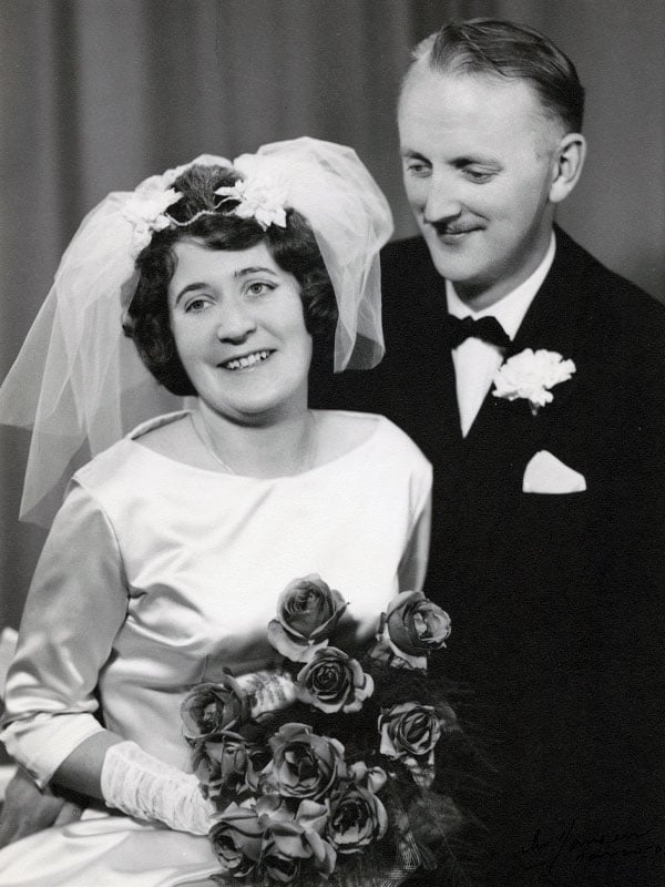 Bryllupsbilde 1962 av Karl og Liv Signe Kroken