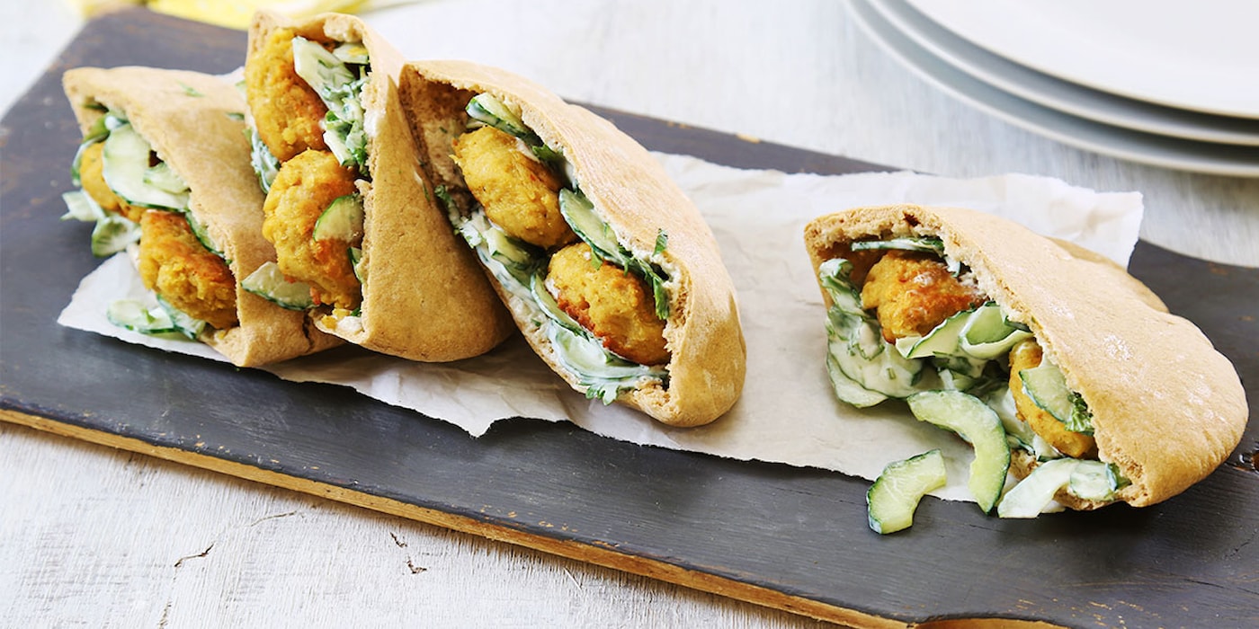 Falafel i pitabrød