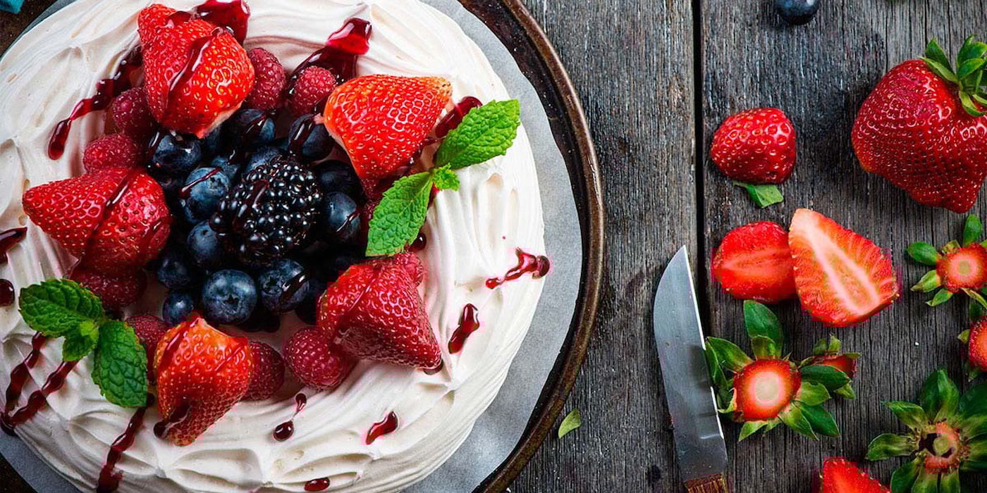 Pavlova med bær