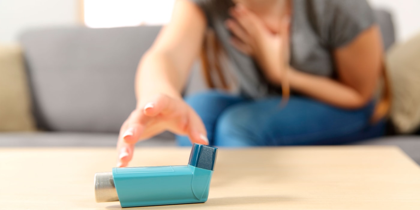 Person som får astma-anfall