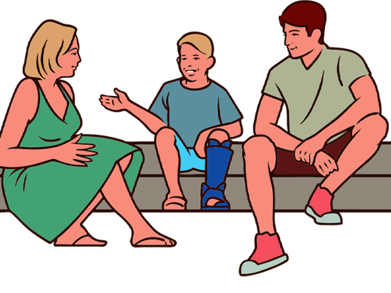 Familie, illustrasjon. © Stroke Association