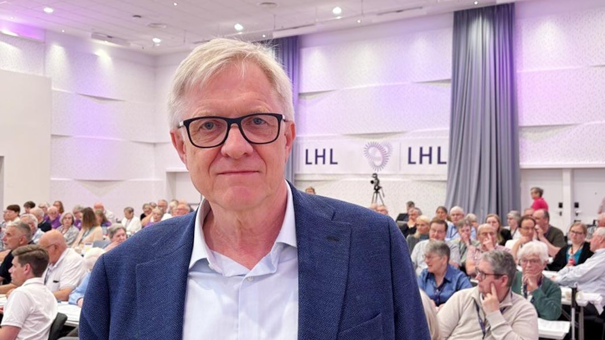 Bilde av styreleder i LHL, Tor J. Strand, under LHLs landsmøte 2025