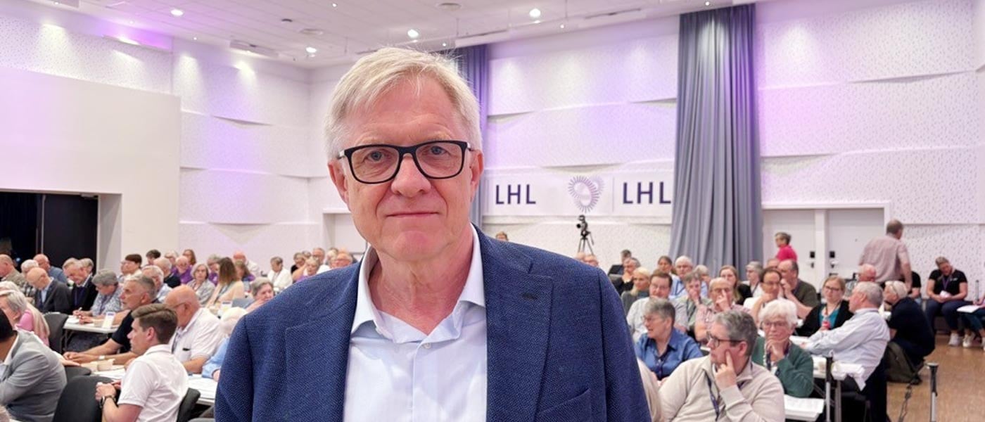 Bilde av styreleder i LHL, Tor J. Strand, under LHLs landsmøte 2025