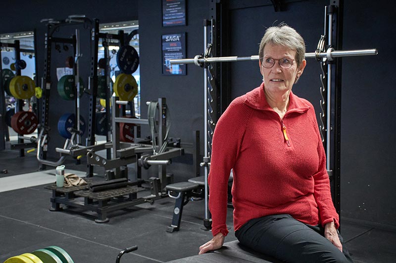 Marianne Solli deltar på LHL Steinkjer sitt trenings- og livsstilsprosjekt for personer med kols.