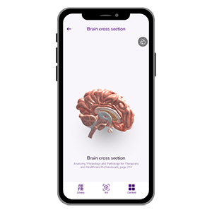 3D-modell fra boken sett på mobiltelefon