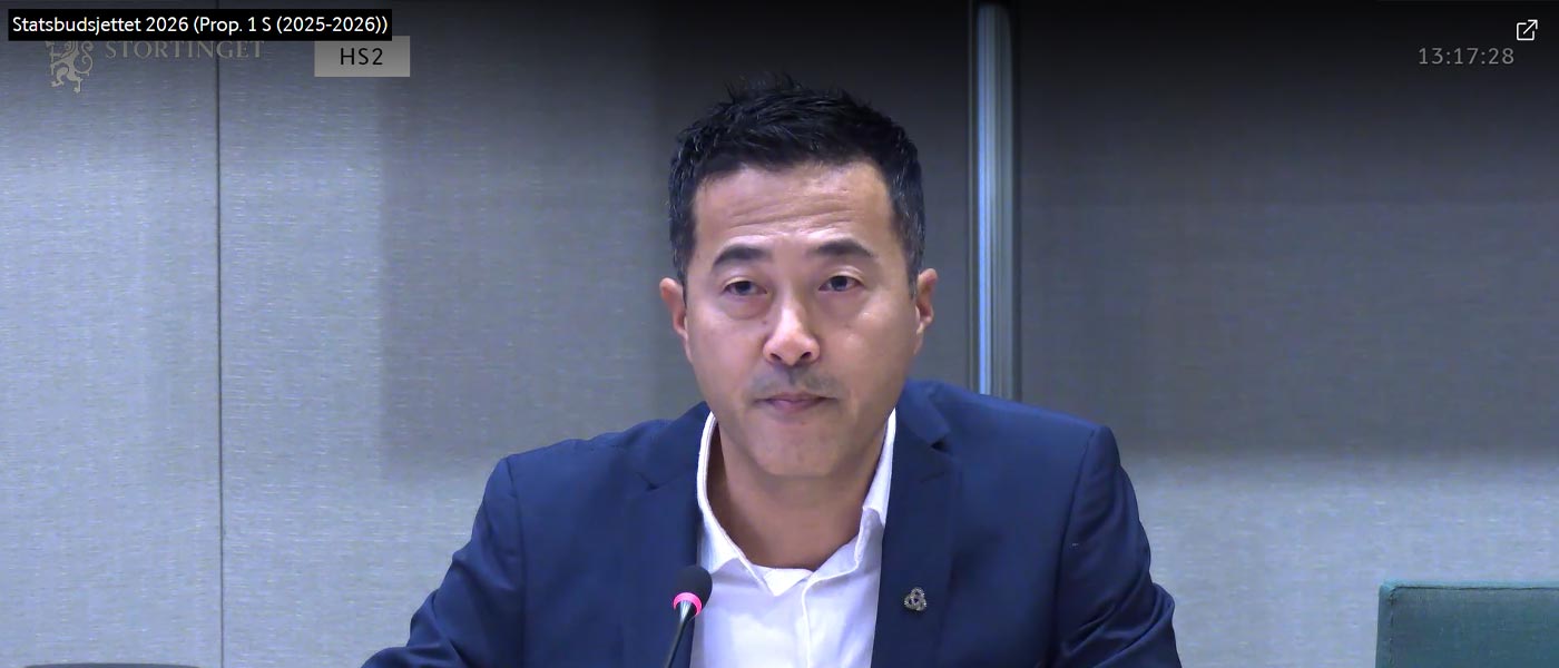 Bilde av Magne Wang Fredriksen, under høring i Stortingets helse- og omsorgskomité