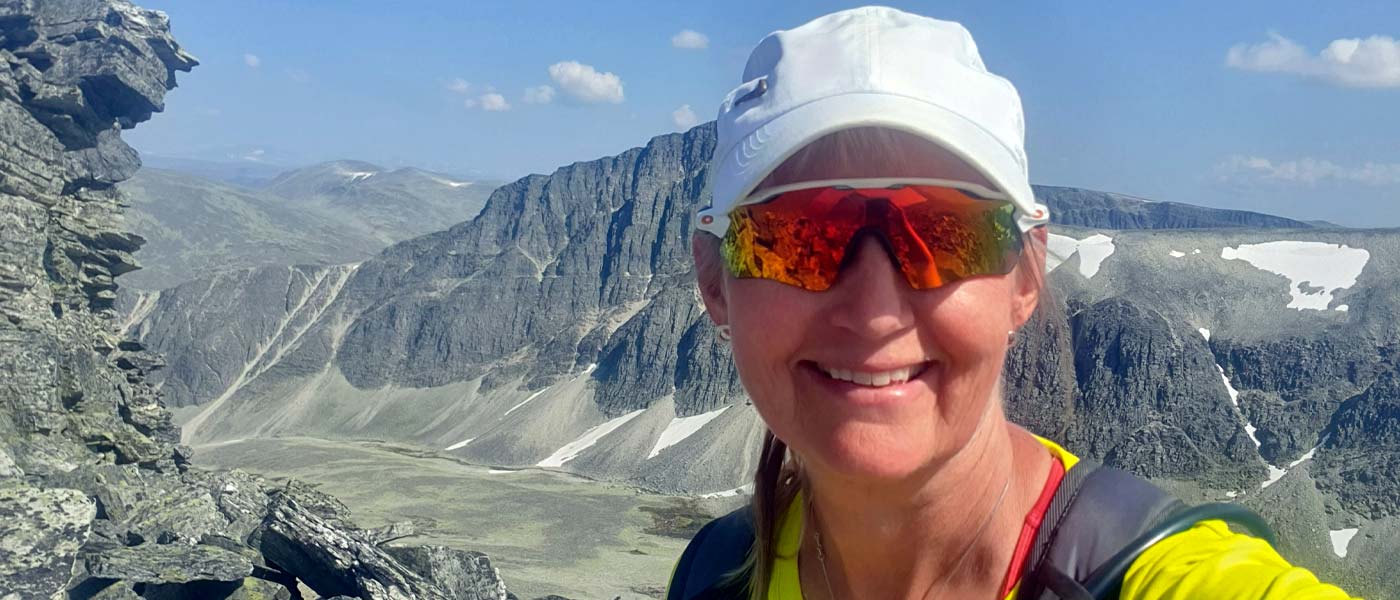 Mette Thorslund på fjelltur