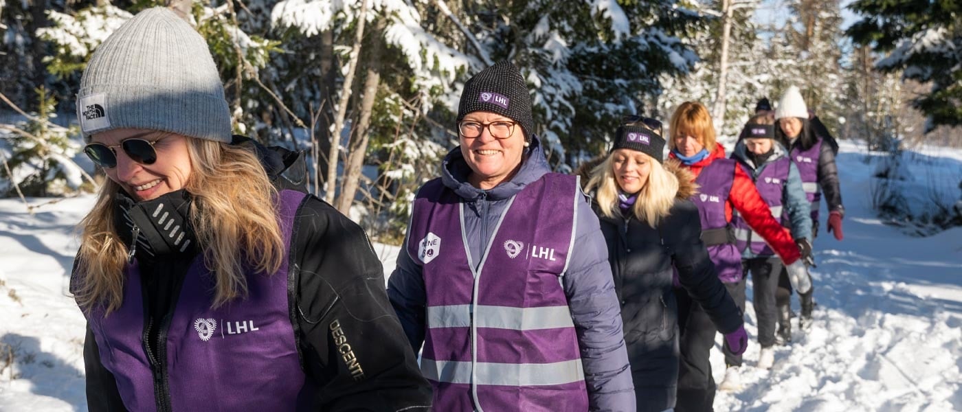 LHL-ansatte på tur rundt Nordbytjern, Jessheim