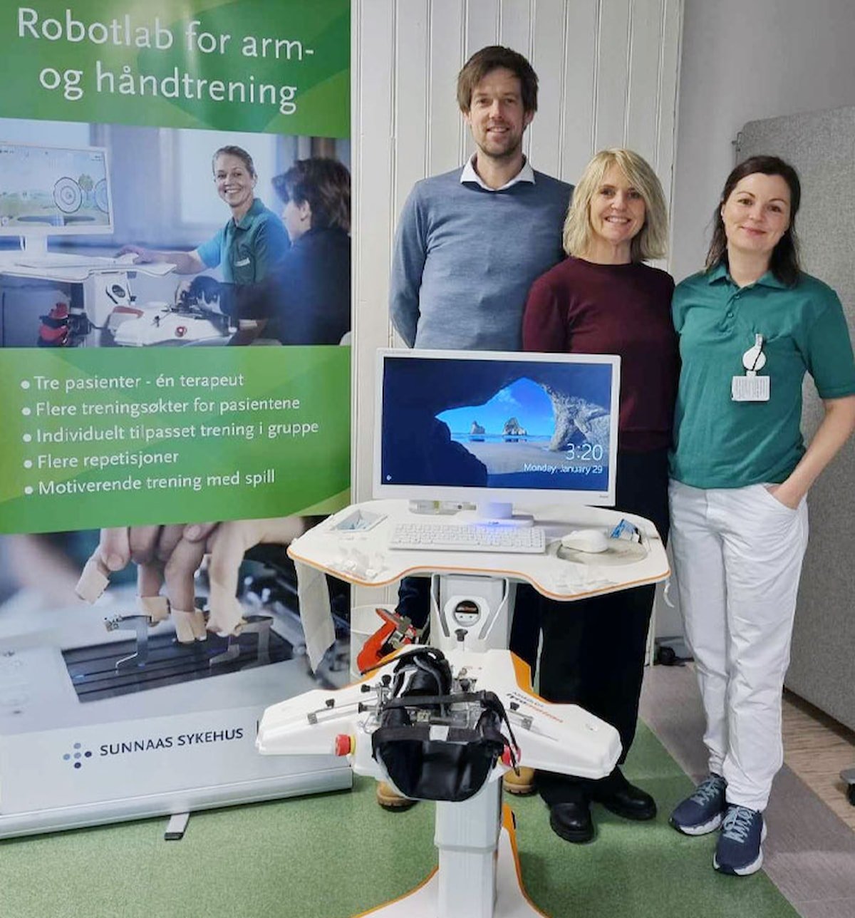 Prosjektgruppen ved Sunnaas sykehus: Matthijs Wouda, Linda Sørensen og Cilie Åsberg