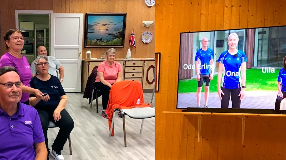 LHL Sømna trener med Hjertekampen på storskjerm