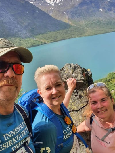 En gruppe medlemmer fra LHL Transplantert på tur