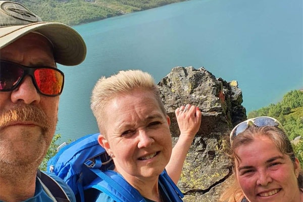 En gruppe medlemmer fra LHL Transplantert på tur