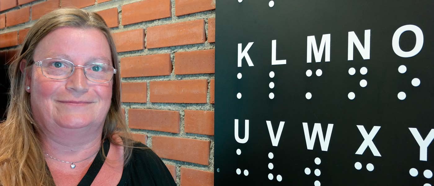 Marianne K. Høiberg lovpriser tilbudet hun får ved Hurdal syn- og mestringssenter.
