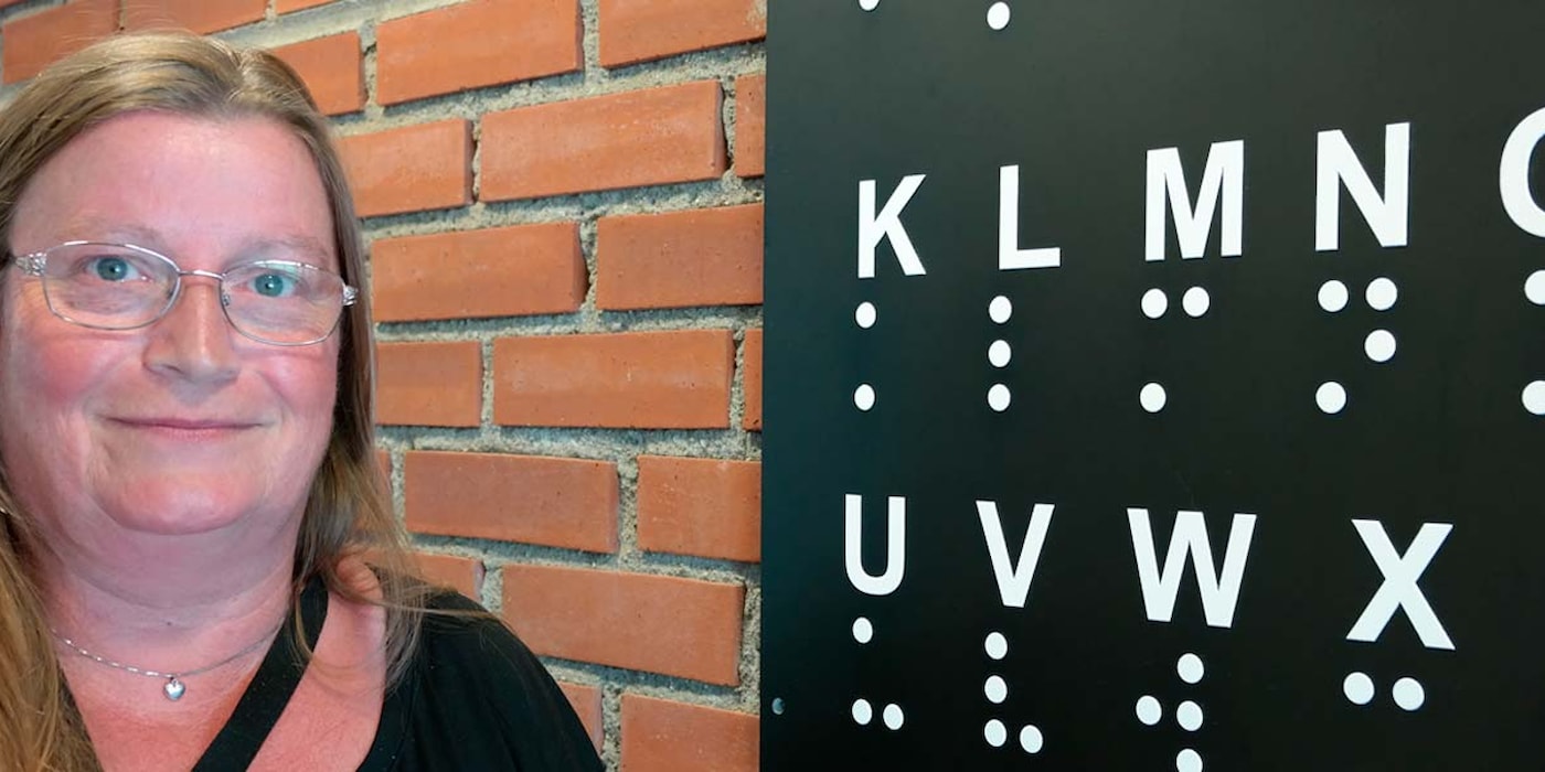 Marianne K. Høiberg lovpriser tilbudet hun får ved Hurdal syn- og mestringssenter.