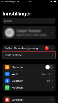 Bilde av steg for installering av Firmaportal for Intune, IOS