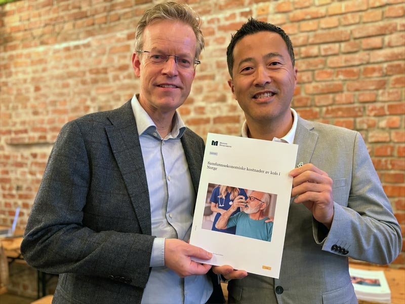 Erland Skogli (partner Menon Economics) og Magne Wang Fredriksen (generalsekretær, LHL)