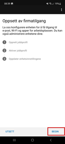 Steg for installering av Microsoft Intune Firmaportal på Android