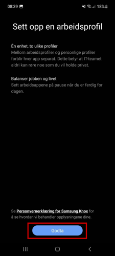 Steg for installering av Microsoft Intune Firmaportal på Android
