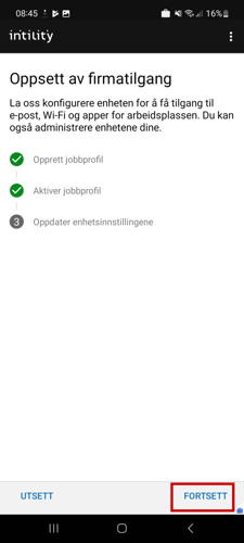 Steg for installering av Microsoft Intune Firmaportal på Android