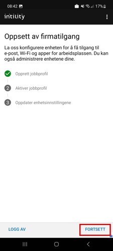 Steg for installering av Microsoft Intune Firmaportal på Android