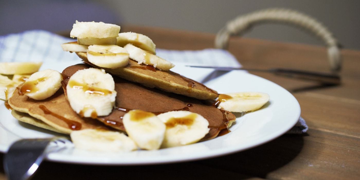 Tropiske bananpannekaker med bokhvete