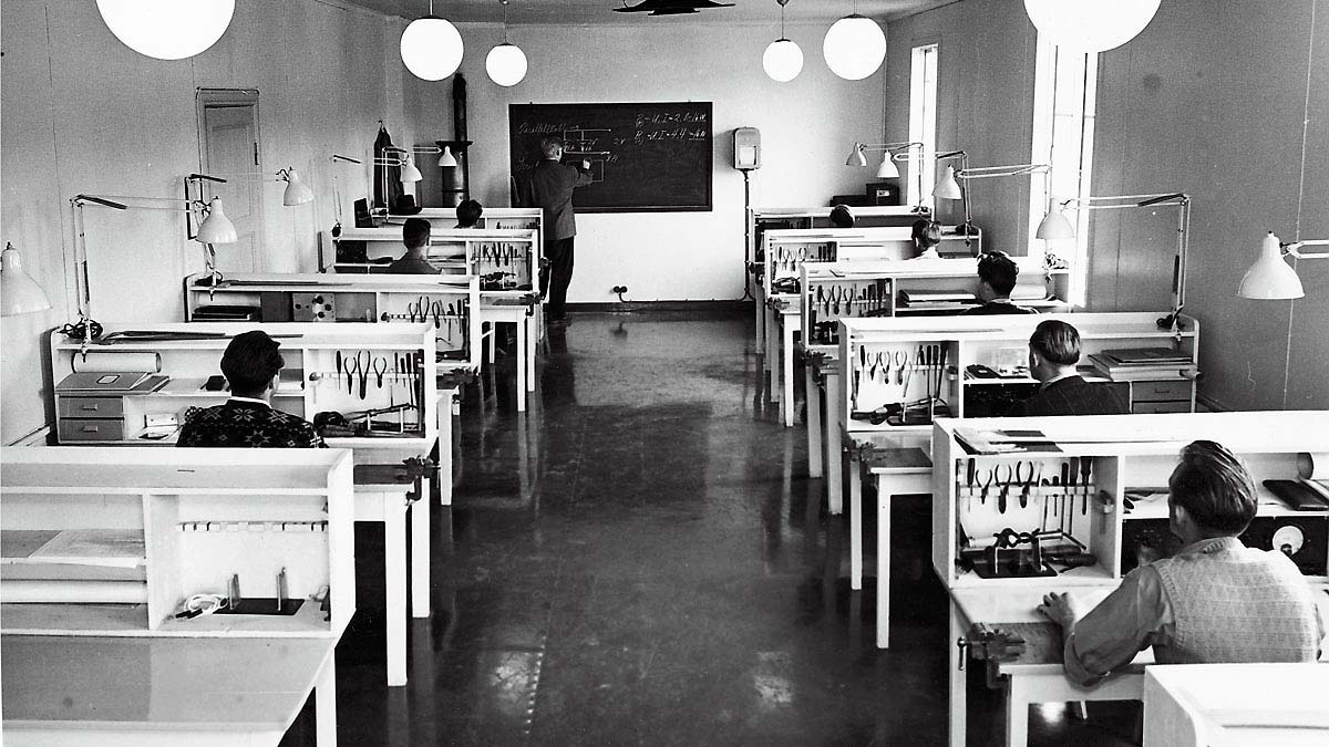Bilde fra klasseromsundervisning på 50-60-tallet