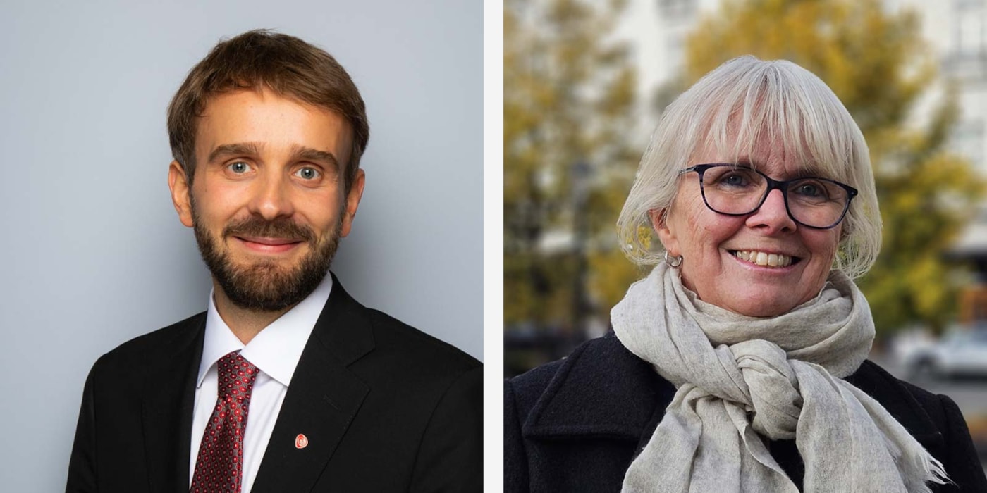 Bilde av helse- og omsorgsminister Jan Christian Vestre og Mari Larsen, generalsekretær LHL