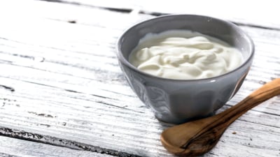 Yoghurt naturell i skål