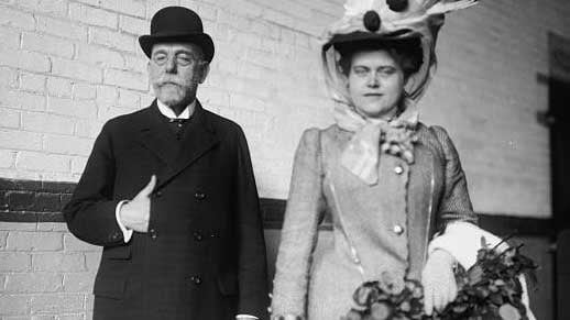 Bilde av Robert Koch med kone i  1908.