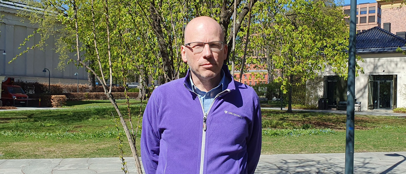 Tommy Skar, LHL Hjerneslag og Afasi, i universitetsparken, Oslo