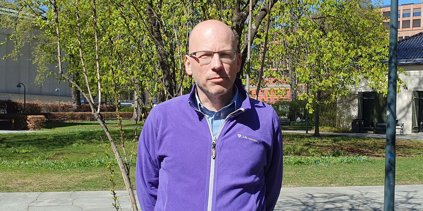 Tommy Skar, LHL Hjerneslag og Afasi, i universitetsparken, Oslo