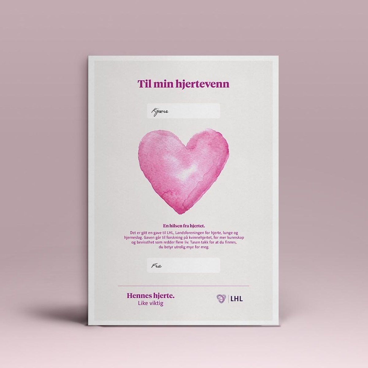 Digitalt gavekort til min hjertevenn